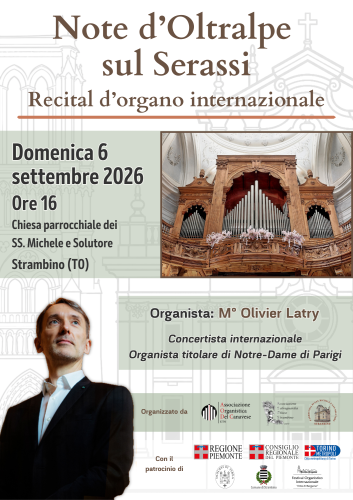  DA NOTRE DAME DE PARIS A STRAMBINO – RECITAL D’ORGANO INTERNAZIONALE 